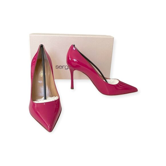 Sergio Rossi New Secret 090 Magenta Patent Pumps EU 37 / US 6.5-7 NIB - Picture 2 of 15